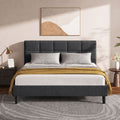 Artiss Bed Frame Queen Size Charcoal TINO
