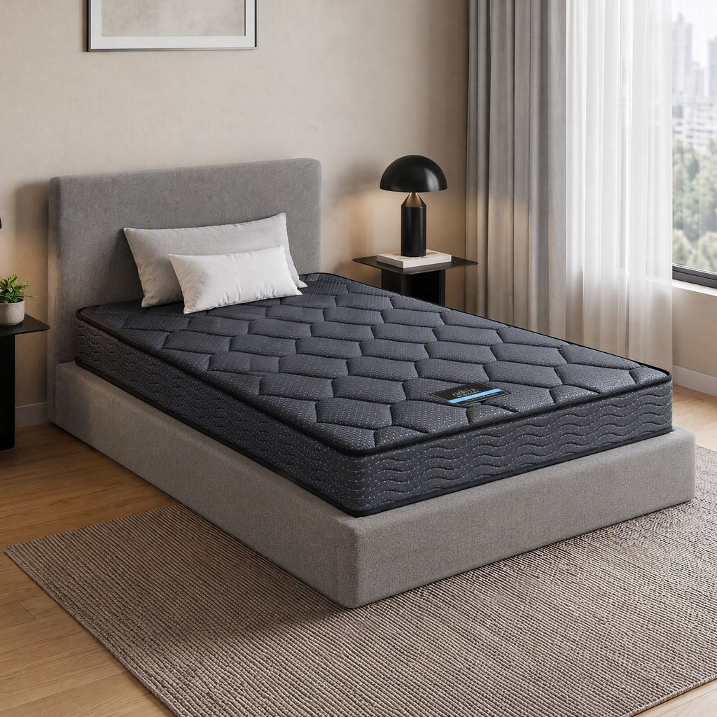 Giselle Bedding King Single Mattress 16cm Bonnell Spring Medium Firm Tight Top