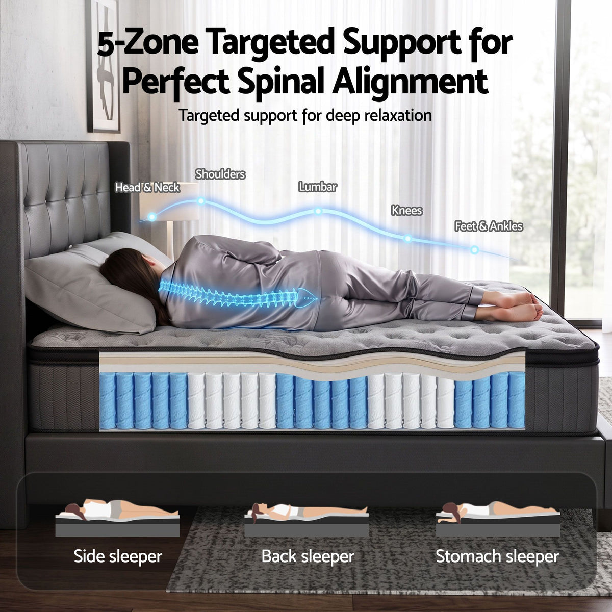 Bed Mattress Giselle 34cm Queen